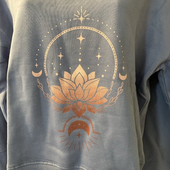 PACT S 100% Organic Cotton Ombre Lotus Fleece Lined Slouchy Sweatshirt. 🪷small - Picture 4 of 7
